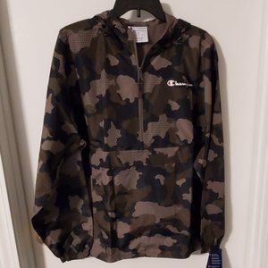 Men's Champion Olive Camo Stadium Jacket--size L